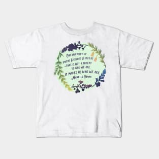 Michelle Obama, Our Diversity Is Not A Threat Kids T-Shirt